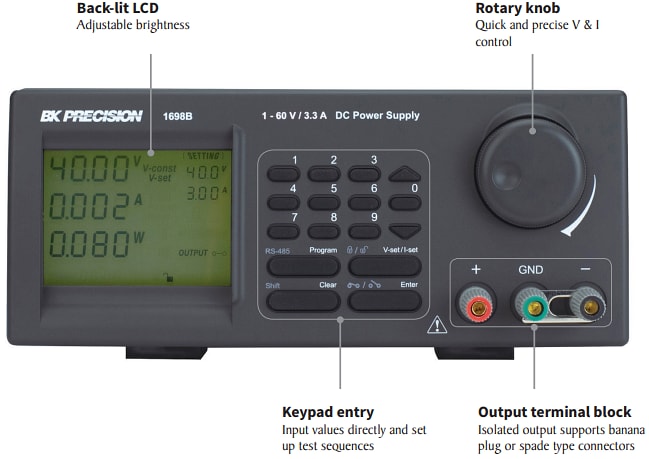 1696B Programmable DC Power Supplies - B&K | Mouser